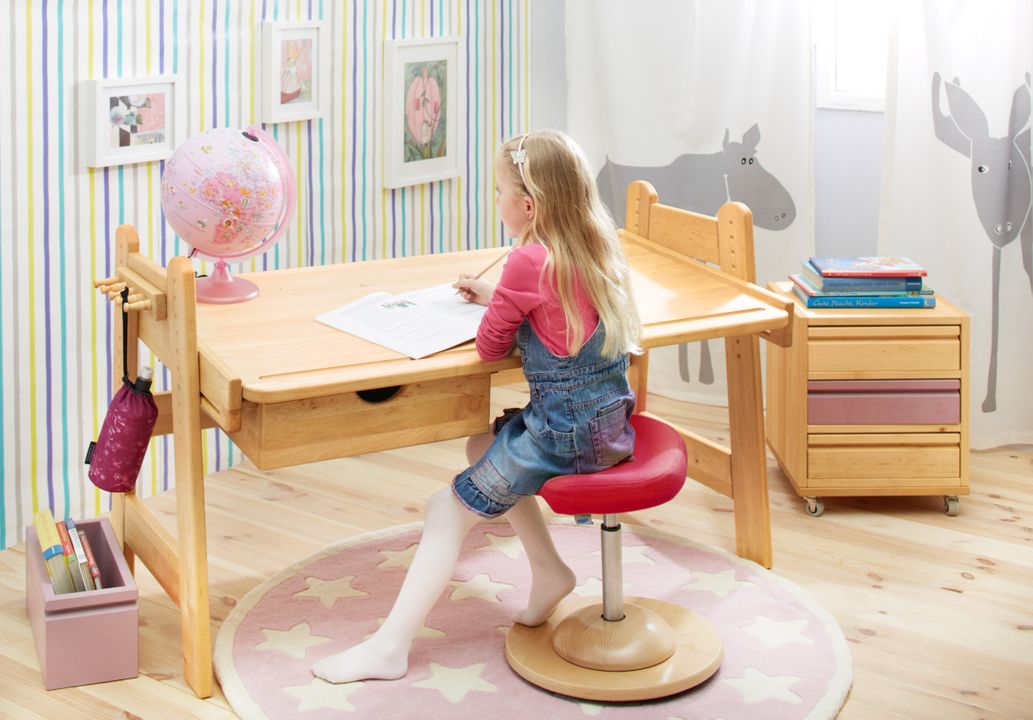 Велика зростаюча парта EkoKids з висувною шухлядою - Зображення 4