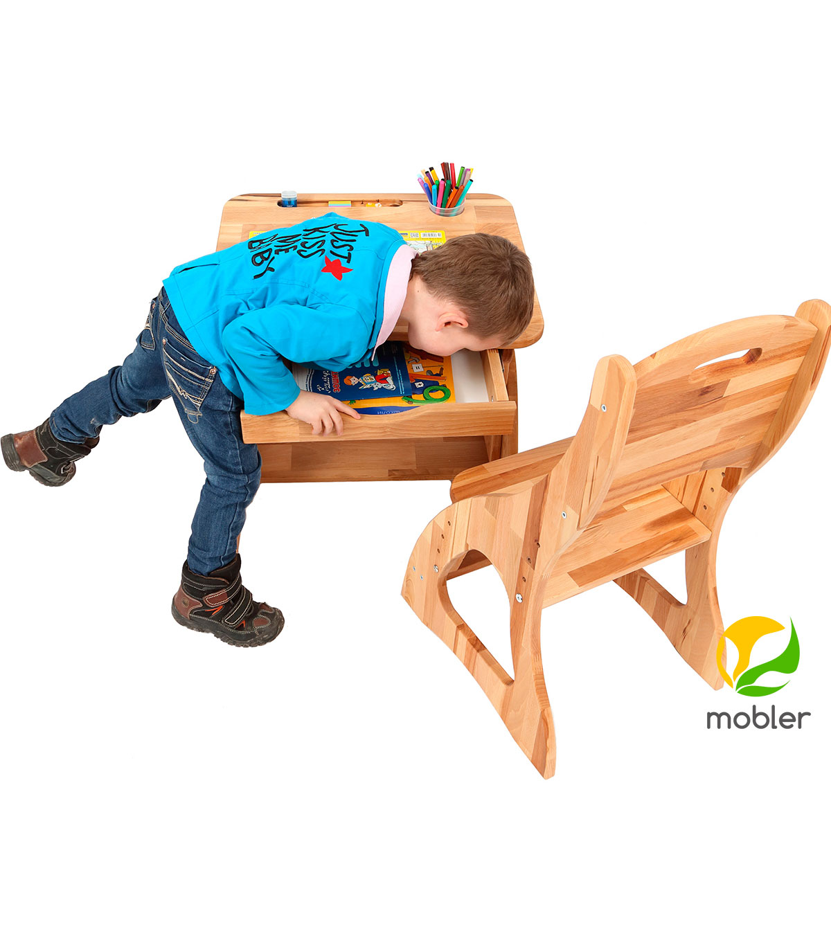 Зростаючі Парта 60 см+Стул Mobler - Зображення 9