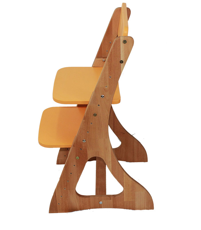 Дерев’яний стілець Mobler C500-1 Sunny Orange вигляд збоку