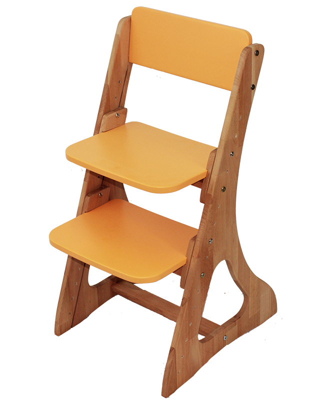 Зростаючий стілець Mobler C500-1 Sunny Orange з натурального бука