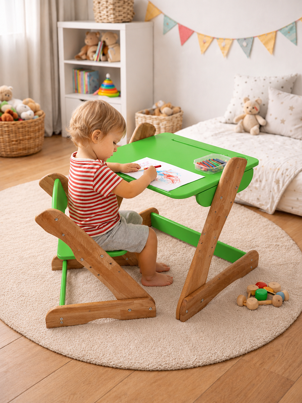 Комплект дитячих меблів Montessori з бука