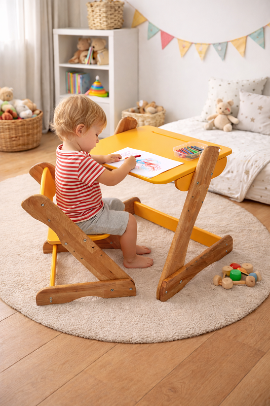 Комплект дитячих меблів Montessori з бука
