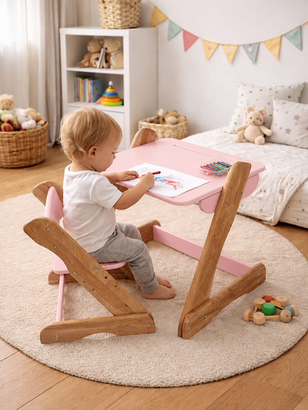Комплект дитячих меблів Montessori з бука